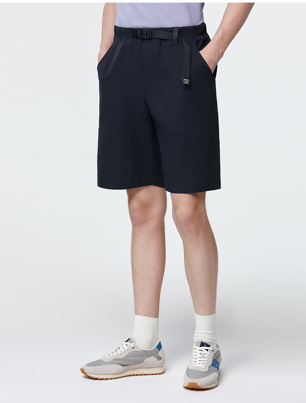 HAZZYS Men's 2026 Summer PHIZ Sporty Casual Woven Shorts with Buckle Belt Unisex 7